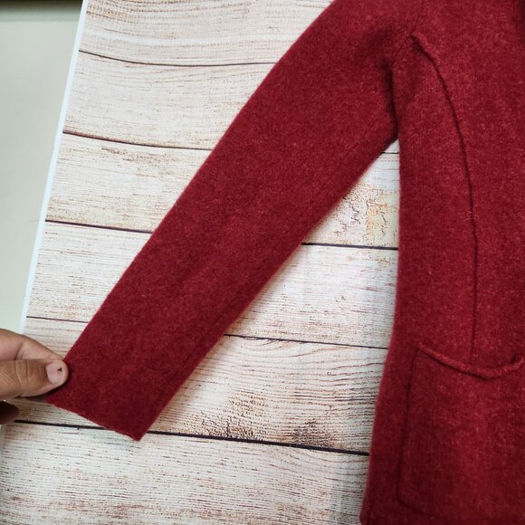 Eileen Fisher Women's Wool Coat Jacket Size XS Pockets Big Buttons Boxy READ - Picture 4 of 14